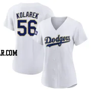 Adam Kolarek Women's Los Angeles Dodgers White/Gold Authentic 2021 Gold Program Player Jersey