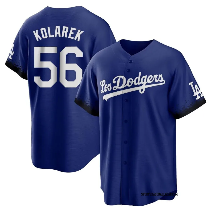 Adam Kolarek Youth Los Angeles Dodgers Royal Replica 2021 City Connect Jersey