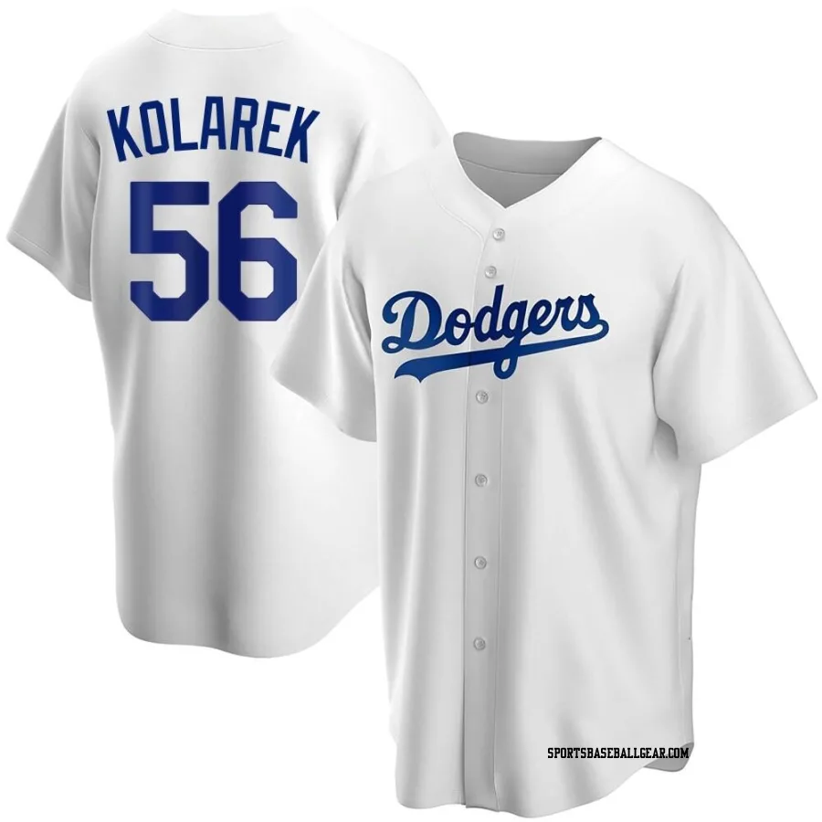 Adam Kolarek Youth Los Angeles Dodgers White Replica Home Jersey