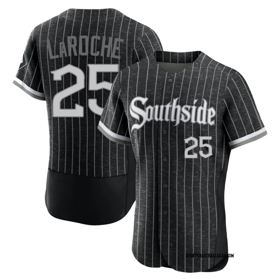 Adam LaRoche Men's Chicago White Sox Black Authentic 2021 City Connect Jersey