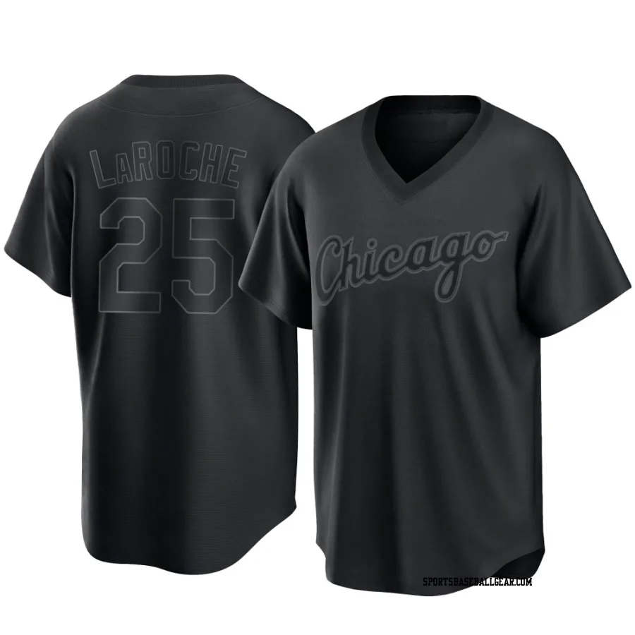 Adam LaRoche Men's Chicago White Sox Black Replica Pitch Fashion Jersey