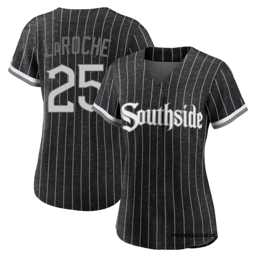 Adam LaRoche Women's Chicago White Sox Black Replica 2021 City Connect Jersey