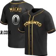 Adam Macko Men's Toronto Blue Jays Black Golden Replica Alternate Jersey