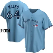 Adam Macko Men's Toronto Blue Jays Blue Replica Powder Alternate Jersey