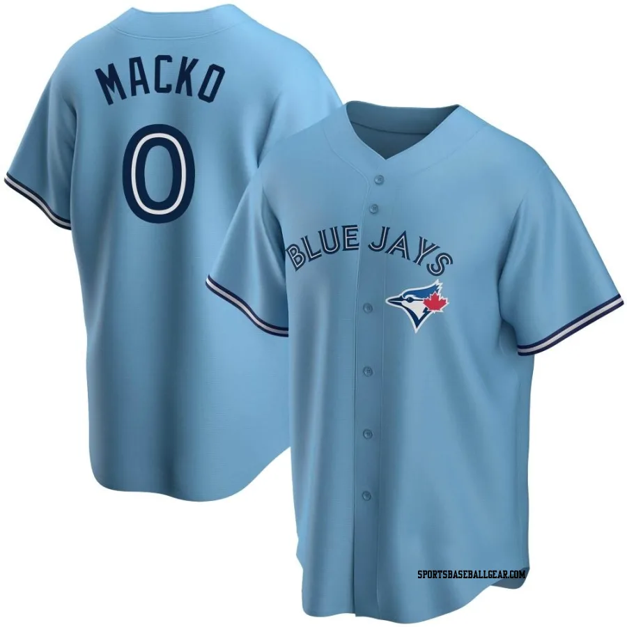 Adam Macko Men's Toronto Blue Jays Blue Replica Powder Alternate Jersey