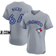 Adam Macko Men's Toronto Blue Jays Gray Elite Road Jersey