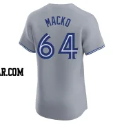 Adam Macko Men's Toronto Blue Jays Gray Elite Road Jersey