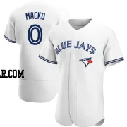 Adam Macko Men's Toronto Blue Jays White Authentic Home Jersey