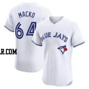 Adam Macko Men's Toronto Blue Jays White Elite Home Jersey