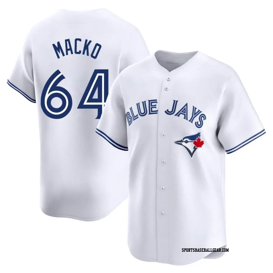 Adam Macko Men's Toronto Blue Jays White Limited Home Jersey