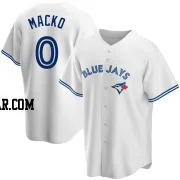 Adam Macko Men's Toronto Blue Jays White Replica Home Jersey