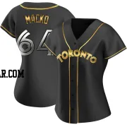 Adam Macko Women's Toronto Blue Jays Black Golden Replica Alternate Jersey