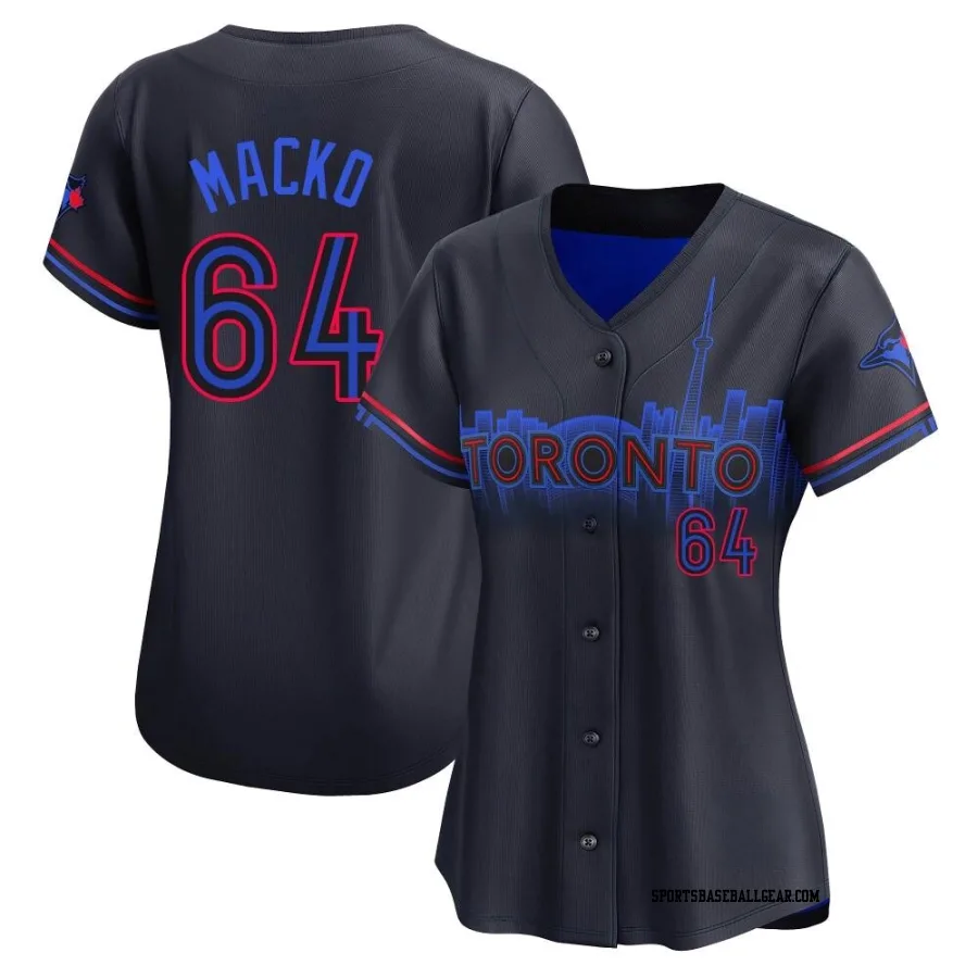 Adam Macko Women's Toronto Blue Jays Black Limited 2024 City Connect Jersey