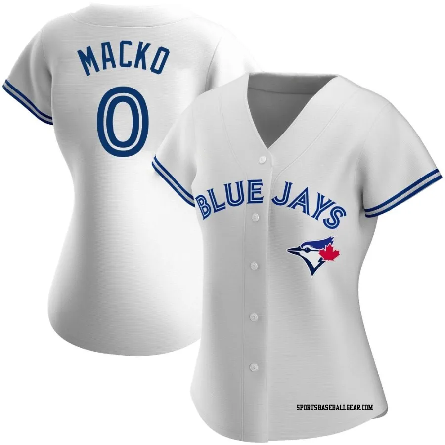 Adam Macko Women's Toronto Blue Jays White Authentic Home Jersey