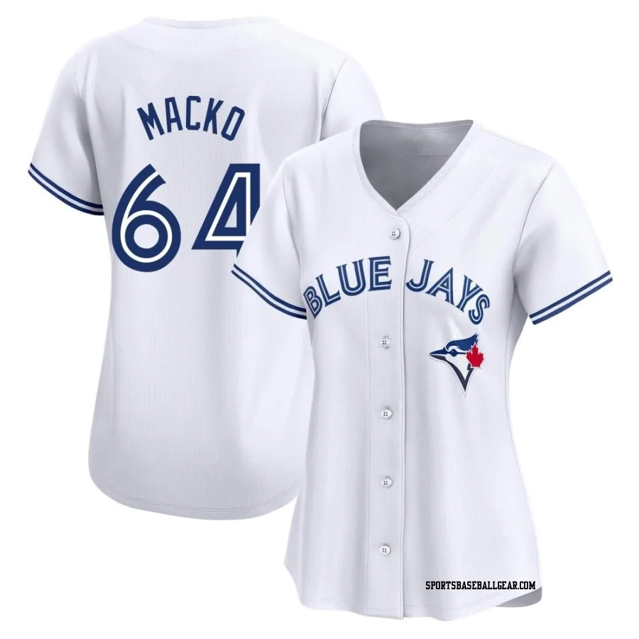 Adam Macko Women's Toronto Blue Jays White Limited Home Jersey