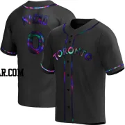 Adam Macko Youth Toronto Blue Jays Black Holographic Replica Alternate Jersey