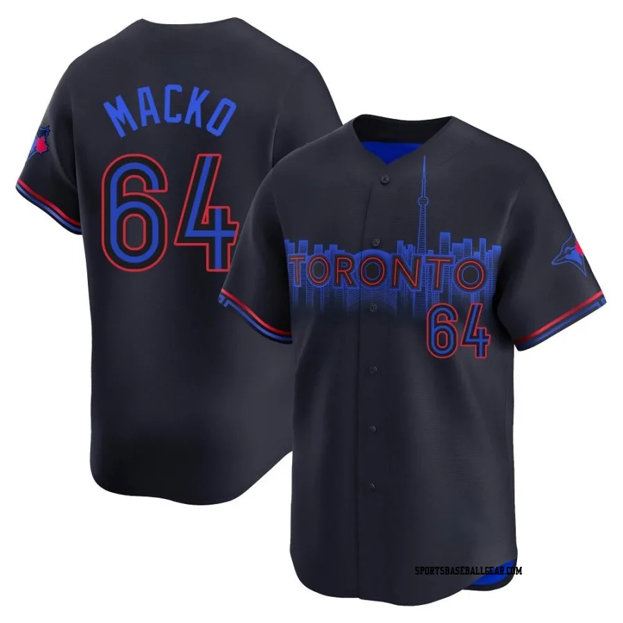 Adam Macko Youth Toronto Blue Jays Black Limited 2024 City Connect Jersey