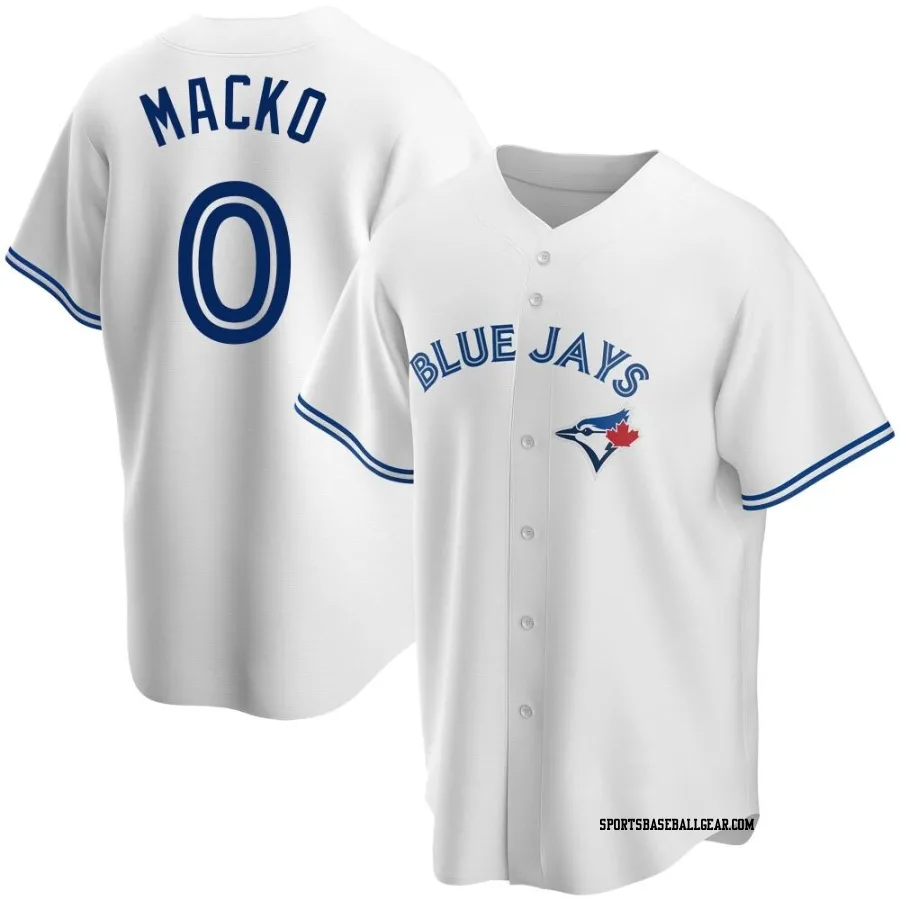 Adam Macko Youth Toronto Blue Jays White Replica Home Jersey