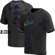 Adam Magpoc Men's Boston Red Sox Black Holographic Replica Alternate Jersey