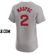 Adam Magpoc Men's Boston Red Sox Gray Elite Road Jersey