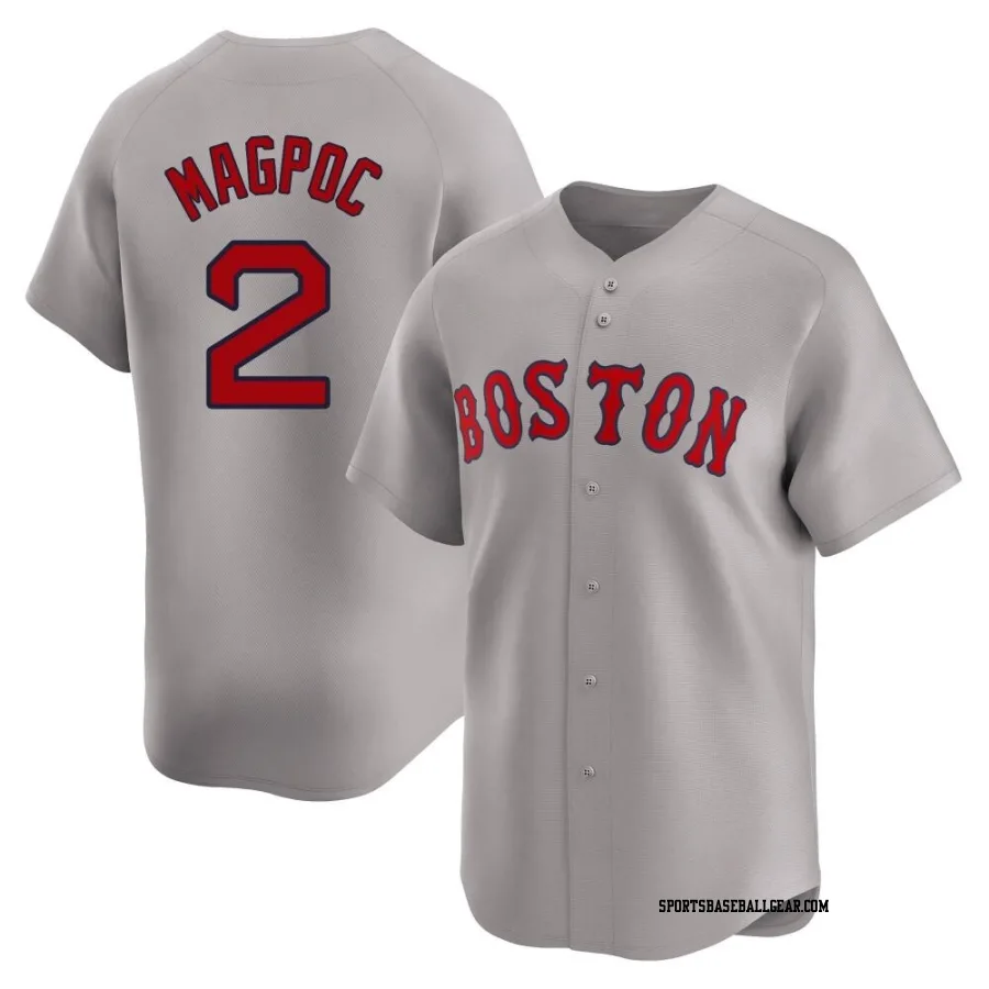 Adam Magpoc Men's Boston Red Sox Gray Limited Away Jersey