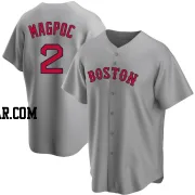 Adam Magpoc Men's Boston Red Sox Gray Replica Road Jersey