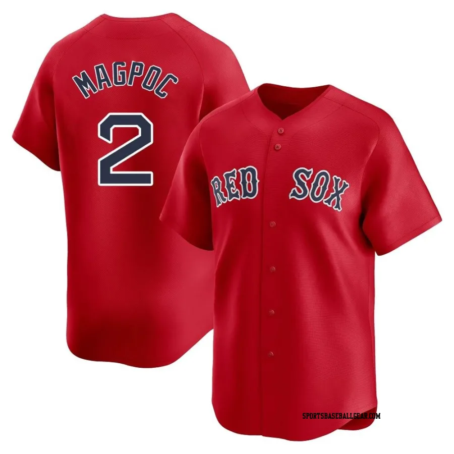 Adam Magpoc Men's Boston Red Sox Red Limited Alternate Jersey