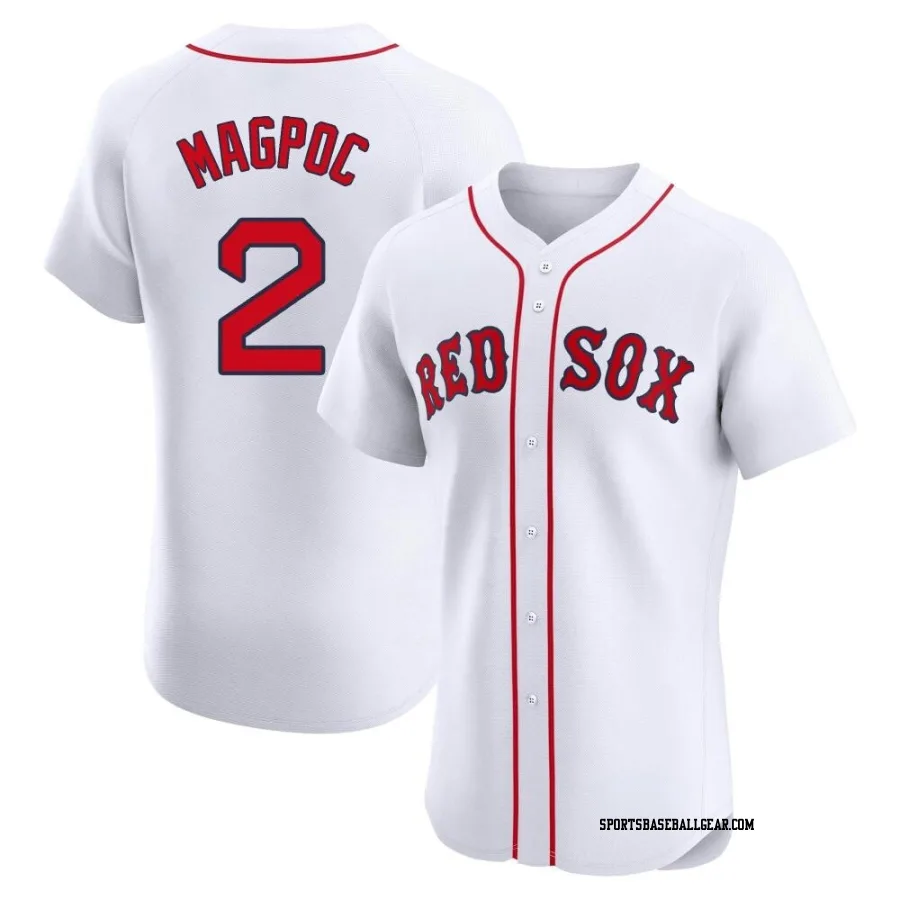 Adam Magpoc Men's Boston Red Sox White Elite Home Jersey