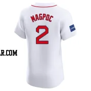 Adam Magpoc Men's Boston Red Sox White Elite Home Patch Jersey