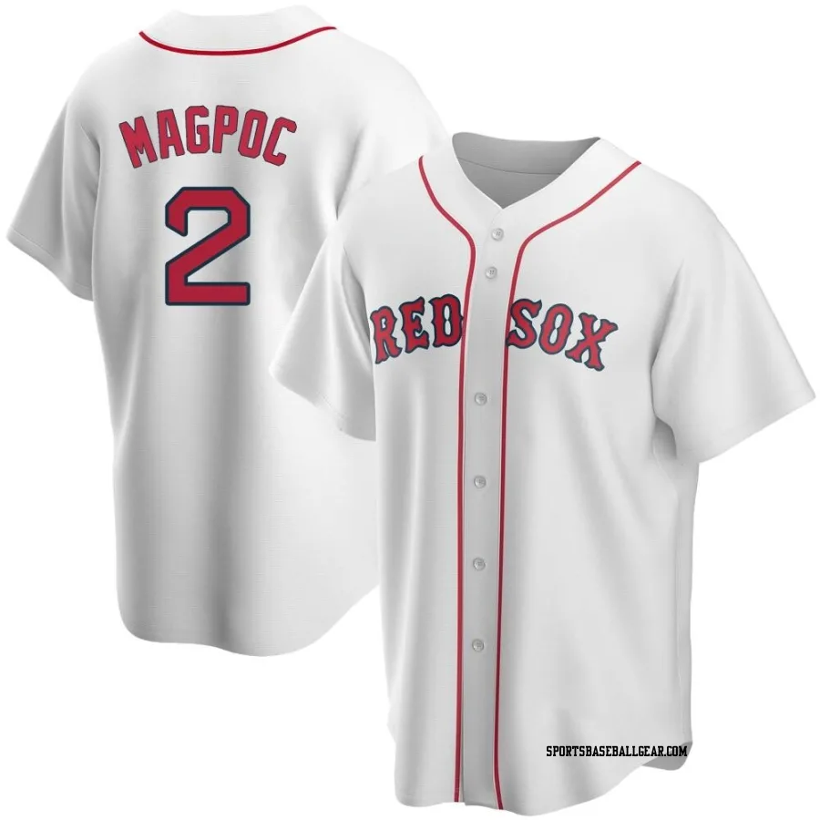 Adam Magpoc Men's Boston Red Sox White Replica Home Jersey