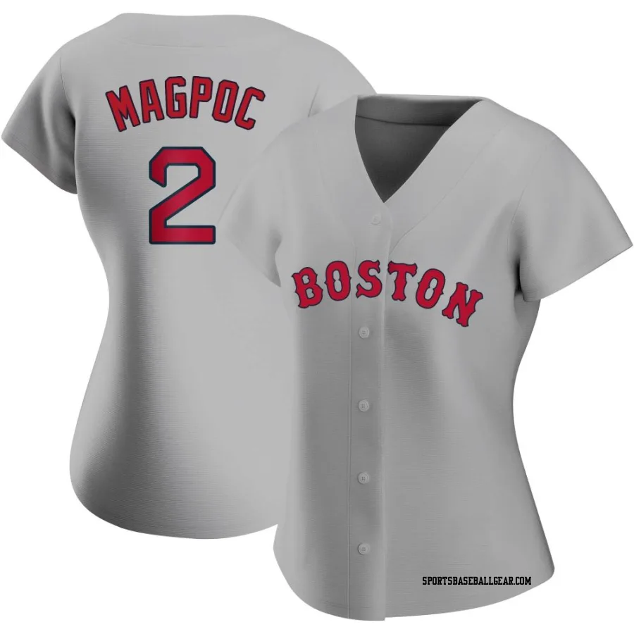 Adam Magpoc Women's Boston Red Sox Gray Replica Road Jersey