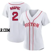 Adam Magpoc Women's Boston Red Sox White Authentic 2021 Patriots' Day Jersey