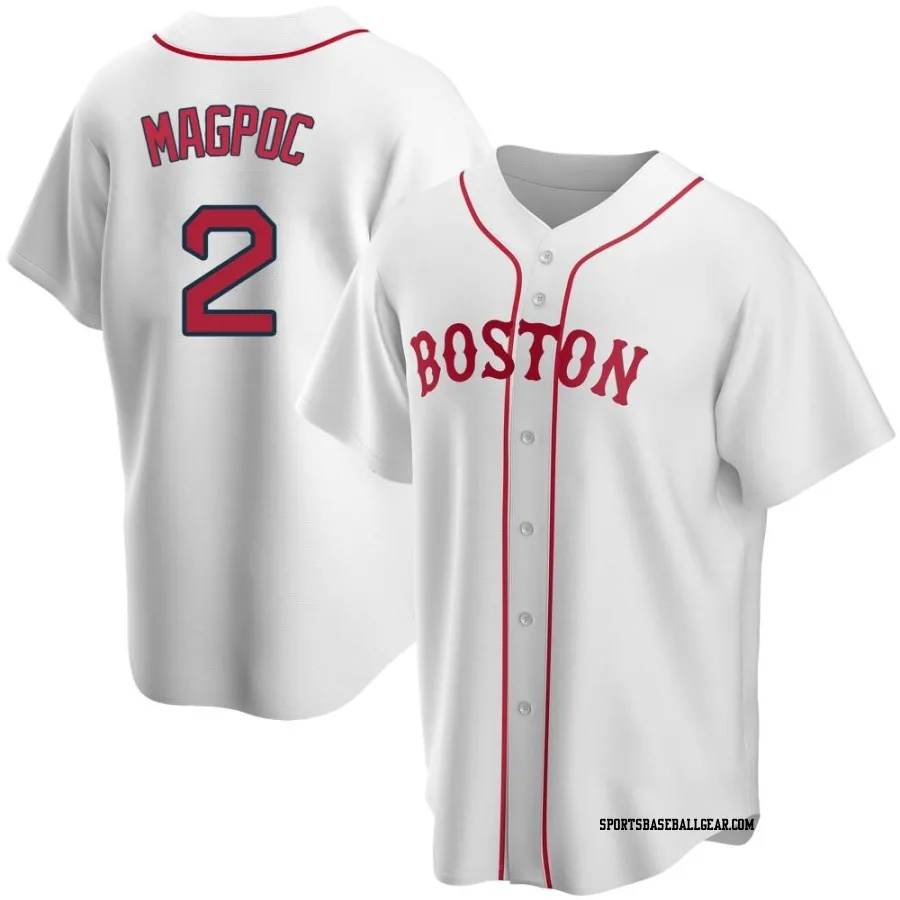 Adam Magpoc Youth Boston Red Sox White Replica Alternate Jersey