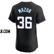 Adam Mazur Men's Miami Marlins Black Elite Alternate Vapor Premier Jersey