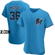 Adam Mazur Men's Miami Marlins Blue Authentic Alternate Jersey