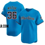 Adam Mazur Men's Miami Marlins Blue Limited Alternate Jersey