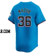 Adam Mazur Men's Miami Marlins Blue Limited Alternate Jersey