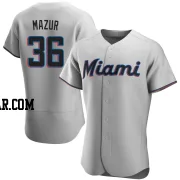 Adam Mazur Men's Miami Marlins Gray Authentic Road Jersey