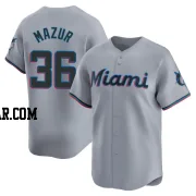 Adam Mazur Men's Miami Marlins Gray Limited Road Jersey