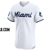 Adam Mazur Men's Miami Marlins White Elite Home Patch Jersey