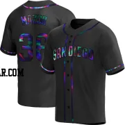 Adam Mazur Men's San Diego Padres Black Holographic Replica Alternate Jersey