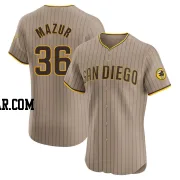 Adam Mazur Men's San Diego Padres Brown Elite Alternate Jersey