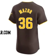 Adam Mazur Men's San Diego Padres Brown Elite Road Vapor Premier Jersey