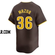 Adam Mazur Men's San Diego Padres Brown Limited Away Jersey