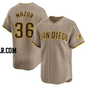 Adam Mazur Men's San Diego Padres Limited Tan Alternate Jersey