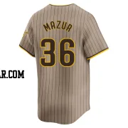 Adam Mazur Men's San Diego Padres Limited Tan Alternate Jersey