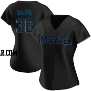 Adam Mazur Women's Miami Marlins Black Authentic Alternate Jersey