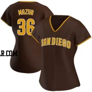 Adam Mazur Women's San Diego Padres Brown Authentic Road Jersey