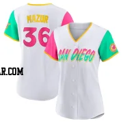 Adam Mazur Women's San Diego Padres White Replica 2022 City Connect Jersey