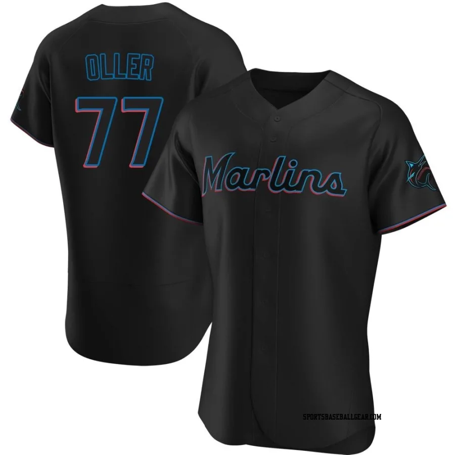 Adam Oller Men's Miami Marlins Black Authentic Alternate Jersey